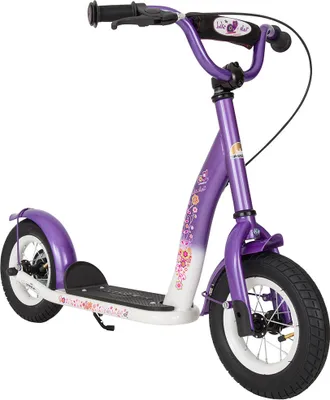 Produktbild von BIKESTAR Tretroller Kinderroller ab 4 - 5 Jahre | 10 Zoll Classic Edition | Lila & Weiß