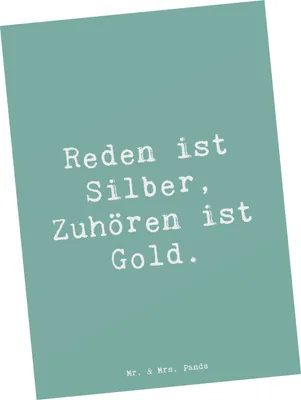 Produktbild von Mr. & Mrs. Panda Grußkarte Spruch Konflikte friedlich lösen - Meeresbrise - Geschenk, Vertrauem, Ansichtskarte, Unterstützung, Inspiration, Ansichtskarten, Postkarten