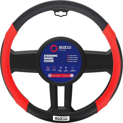 Immagine prodotto di Coprivolante Sparco SPC1113 universale auto rosso e nero con dettagli traforati