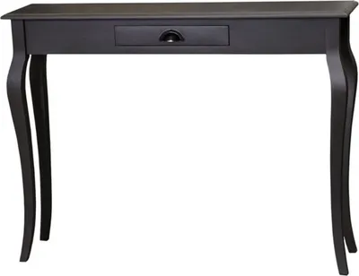 Produktbild von Casa Padrino Badezimmerkonsole mit Schublade in schwarz 120 x 30 x H. 90 cm - Jugendstil Möbel Konsole Konsolentisch