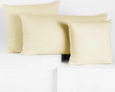 Produktbild von 2 Kissenbezüge Jersey Baumwolle Reißverschluss creme - 40 x 40 cm