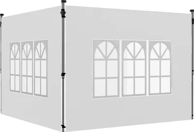 Produktbild von Wasserdichte Pavillon-Seitenwände mit Fenstern, 3x3/3x4 m, Weiß