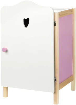 Produktbild von roba Puppenkleiderschrank „Scarlett“, zum Verstauen von Puppenkleidung und Zubehör, weiß lackiert