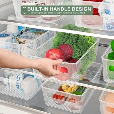 Produktbild von Famanu Kühlschrankorganizer Set - 6 Stück, transparent, platzsparend