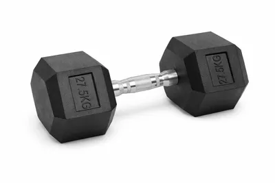 Obrázok produktu pre Jednoruká šesťhranná činka HEX 27,5 kg, pogumovaná