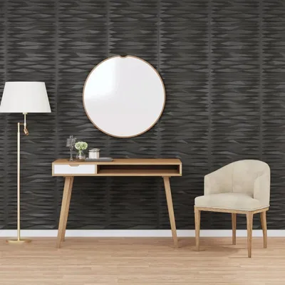Immagine prodotto di Pannelli decorativi a parete, motivo pietra, 48 pezzi, 12 m², 50x50 cm, colore nero