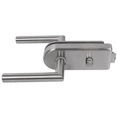 Freistellerbild einer modernen Türklinke aus Metall 