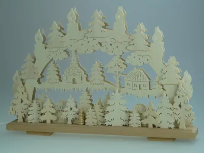 Produktbild von Original Erzgebirgischer Marken Schwibbogen Lichterbogen 50 x 31 cm S50-B_13