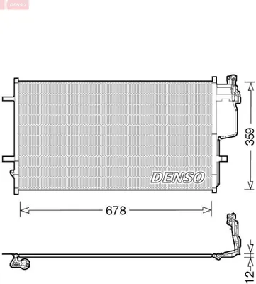Image de Condenseur de climatisation DENSO DCN44010 pour MAZDA 3 (BL) + déshydrateur