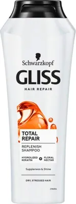 Produktbild von Gliss-Kur - Shampoo - Total Repair - Regeneriert & Stärkt - Hydrolysiert - 400 ml - 1 Stück
