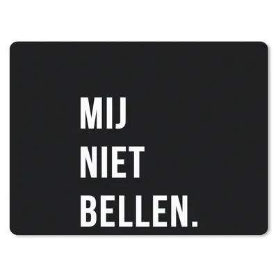 Produktbild von MuchoWow® Mauspad Mousepad Zitate - Sprichwörter - Ruf mich nicht an. - Schwarz 40x30 cm - Mousepads - Maus Mat - Pad - Mausunterlage - Anti Rutsch