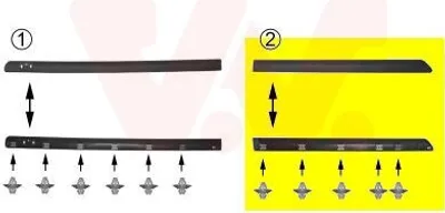 Produktbild von VAN WEZEL Zierleiste für die Tür Hinten Rechts Leiste für RENAULT CLIO I (B/C57, 5/357) 4338426