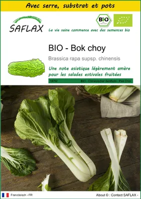 Image de SAFLAX Ensemble de culture -- Bok choy - 300 graines - Brassica