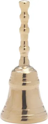 Produktbild von Tischglocke Christkindl Klang Messing Glatt 9cm Höhe Weihnachtsglocke Handglocke