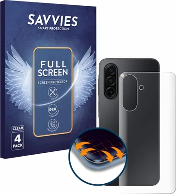 Produktbild von 4x Savvies Fullscreen Schutzfolie für Samsung Galaxy A17 4G (Rückseite) Displayschutz Folie Fullcover Klar Transparent