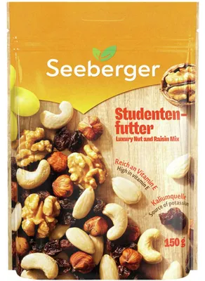 Produktbild von Seeberger Studentenfutter 150g - Klassiker mit Haselnuss, Mandel, Cashew, Walnuss und Weinbeeren