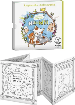 Zdjęcie produktu dla Książeczka-Kolorowanka. Dzieciaki-Zwierzaki Na Wsi