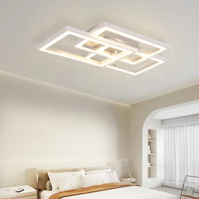Produktbild von ZMH LED Deckenleuchte Weiß Deckenlampe lampe Dimmbar mit Fernbedienung RGB Farbwechsel 45W für Schlafzimmer Wohnzimmer Küche Flur