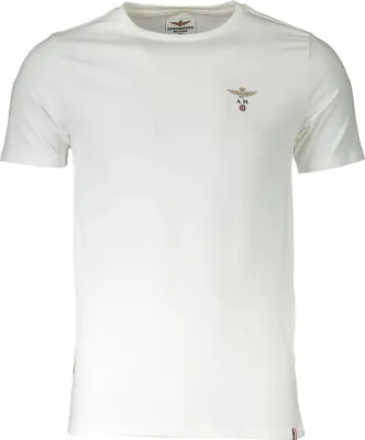 Produktbild von AERONAUTICA MILITARE T-shirt męski tekstylny biały SF5245 - Rozmiar: M
