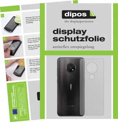 Produktbild von 2x Schutzfolie für Nokia 7.2 Rückseite matt Displayschutzfolie Folie Display Schutz dipos