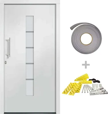Obrázek produktu pro Vchodové dveře hliník a PVC bílé 100 x 200 cm