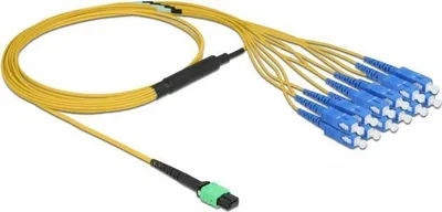 Produktbild von Delock LWL Kabel MPO Buchse zu 12 x SC Simplex Stecker, Singlemode, 9/125 µm, 2 m