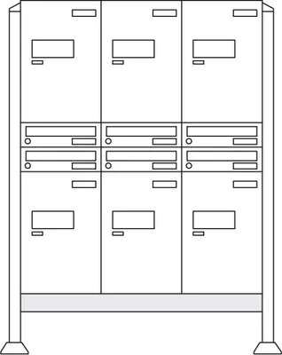 Produktbild von Burg-Wächter Anlage Paketboxen mit 6 Boxen .eBoxx easy+ Anlage 6E & 6A (aufgeschrau 84362