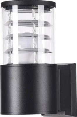 Produktbild von Außenlampe Wand Aluminium 20 cm hoch IP54 Schwarz E27 Außenwandlampe