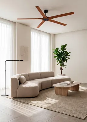 Produktbild von WIND INDUSTRIAL WOOD - Leiser 40W-Deckenventilator aus 100 % Holz in verschiedenen Größen