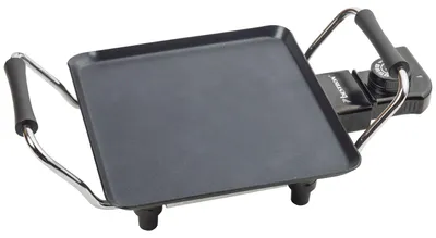 Produktbild von Bestron Elektrische Plancha-/Teppanyaki-Grillplatte mit Antihaftbeschichtung, 1000 W, Schwarz
