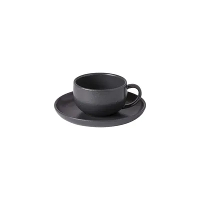 Productafbeelding van Casafina koffiekop met schotel, Pacifica, antraciet