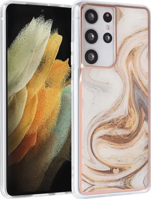 Image de UNIQ Classic Case Samsung Galaxy S21 Ultra TPU Back Cover - Marble Brown