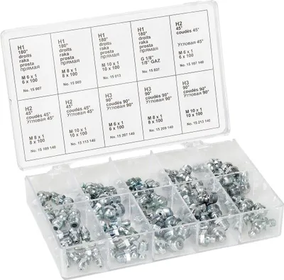 Obrázok produktu pre Pressol Schmiernippel-Sortimentskasten, 70 Stück 16092