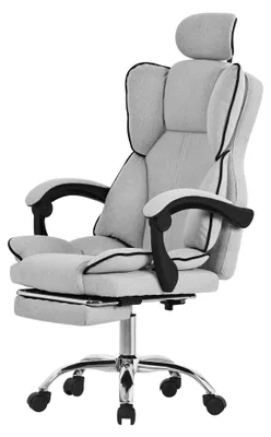 Immagine prodotto di Sedia da ufficio ergonomica, colore grigio chiaro, regolabile in altezza, altezza 130,5 cm