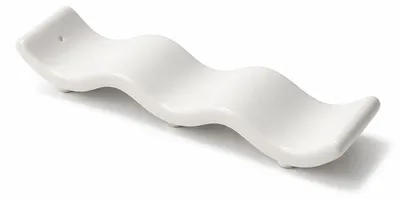Räucherstäbchenhalter aus Keramik, 17 x 4 cm, weiß