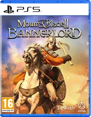 The image shows the front cover of the Mount & Blade II: Bannerlord video game for PlayStation 5.
