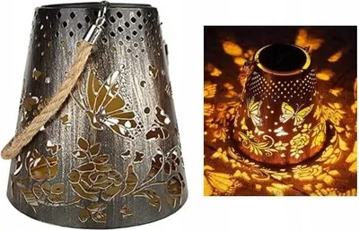 Image de Solar LED Laterne Pendelleuchte Outdoor Garten Laterne