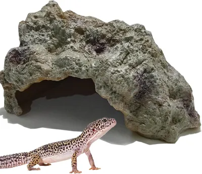 Imagen del producto de Escondite de piedra para pequeños reptiles, serpientes, tortugas y anfibios, decoración realista para terrarios