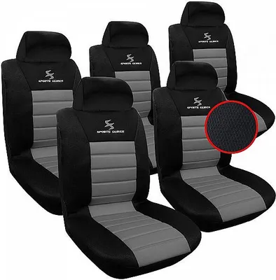 Produktbild von WOLTU 5er Sitzbezüge Auto Einzelsitzbezug universal Größe, Komplettset, grau