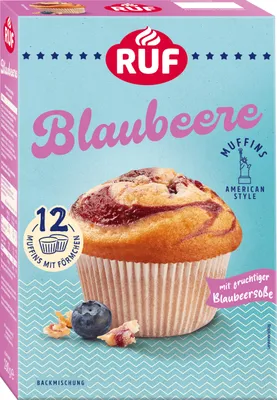 Produktbild von RUF Muffins Blaubeere Backmischung