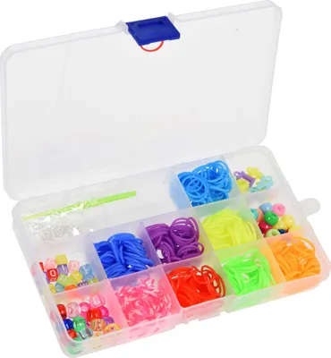 Produktbild von Loom-Bänder in einer Aufbewahrungsbox, 441 Stück