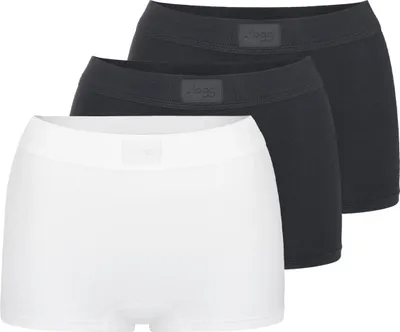Produktbild von sloggi 3er Pack Double Comfort T Short Slip Bequemer Slip mit längerem Bein, Markenschriftzug auf dem Taillenband, Atmungsaktiv