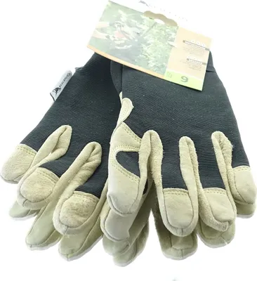 Produktbild von BLACKFOX® Garten - Handschuhe Handflächen-Verstärkung Schwarz & Braun Größe 9/L