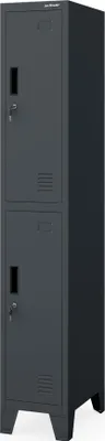 Image de Armoire vestiaire de sécurité BARTEK 1 Plus 292 x 1720 x 450 mm anthracite