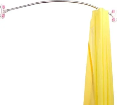 Produktbild von Famanu Duschvorhangstange gebogen 110 x 110 cm - Wandmontage