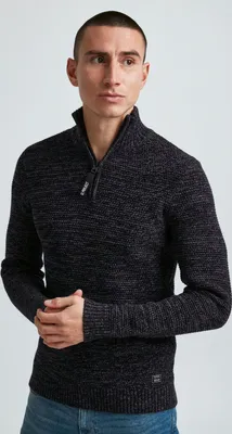 Produktbild von 11 Project PRAlbanus Herren Strickpullover Troyer Grobstrick Pullover aus 100% Baumwolle