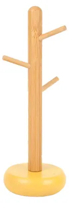 Produktbild von INF Bambus Tassenhalter 20cm x7cm x7cm Holz Organizer für Küche und Café Gelb