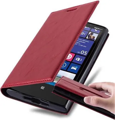 Obrázek produktu pro Pouzdro Cadorabo pro Nokia Lumia 920 Protective Case v červené barvě Kryt na mobilní telefon s magnetickým zavíráním