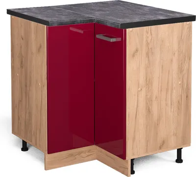 Image de Meuble d'angle Vicco R-Line Rouge brillant 75.6cm , PT Anthracite, Model 46744