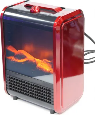 Produktbild von Roter Kamin - Venteo - Tragbarer, kompakter Kamin - Rot - Erwachsene - Flammeneffekt - Regulierbar 1500W